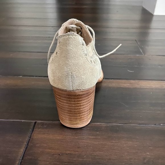 LOTTUSSE SUEDE LACE-UP Derby Oxford Brogues Beige EU 39 US 8.5 - Picture 6 of 11